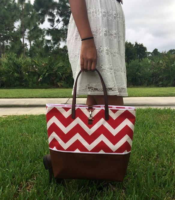 Chevron Leather Tote in Red / WLD #wandalopezdesigns