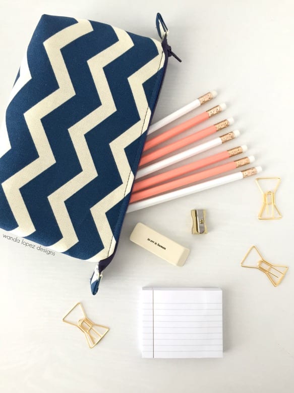 Royal_Blue_and_Cream_Chevron_small_pouch_WLD_with_pencils